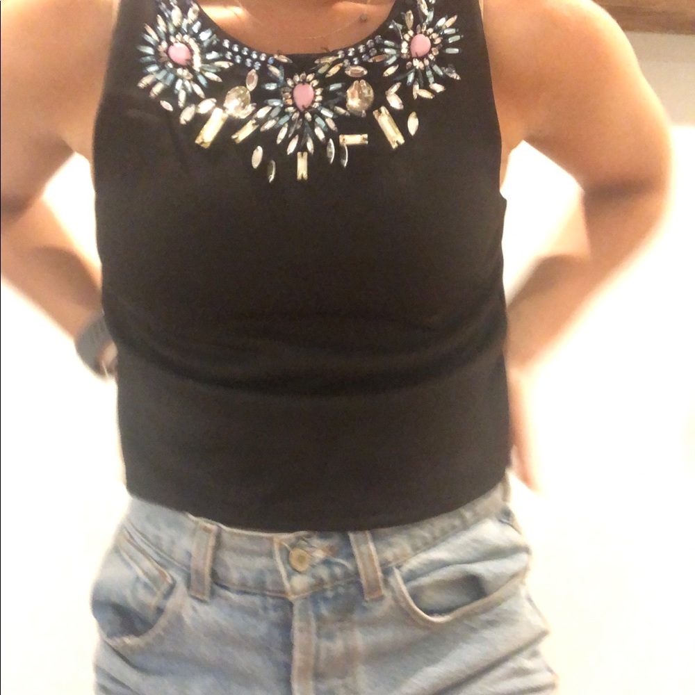 Top shop bejeweled tank